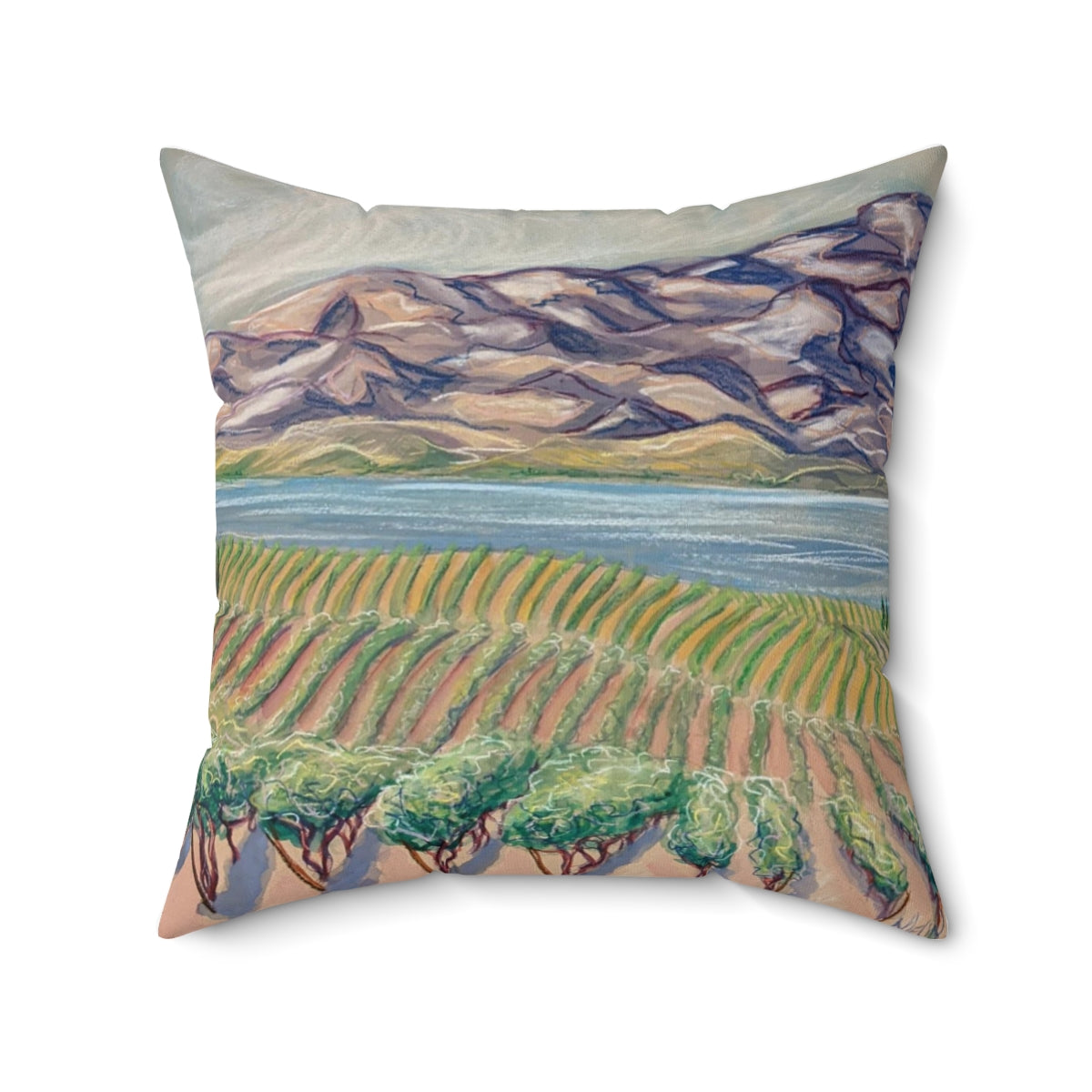 Vinyard en Chelan - Square  Pillow Case